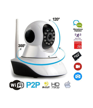 Telecamera Ip Camera Hd 720p Wireless Led Ir Lan Motorizzata Wifi Rete Internet         