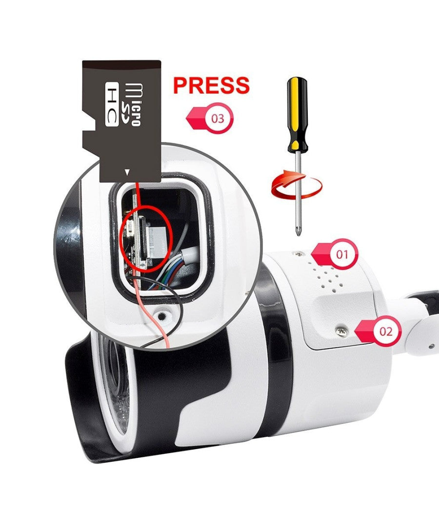 Telecamera Ip Camera Hd Wireless Led Ir Infrarossi Ipcam Tf 36 Led Esterno         