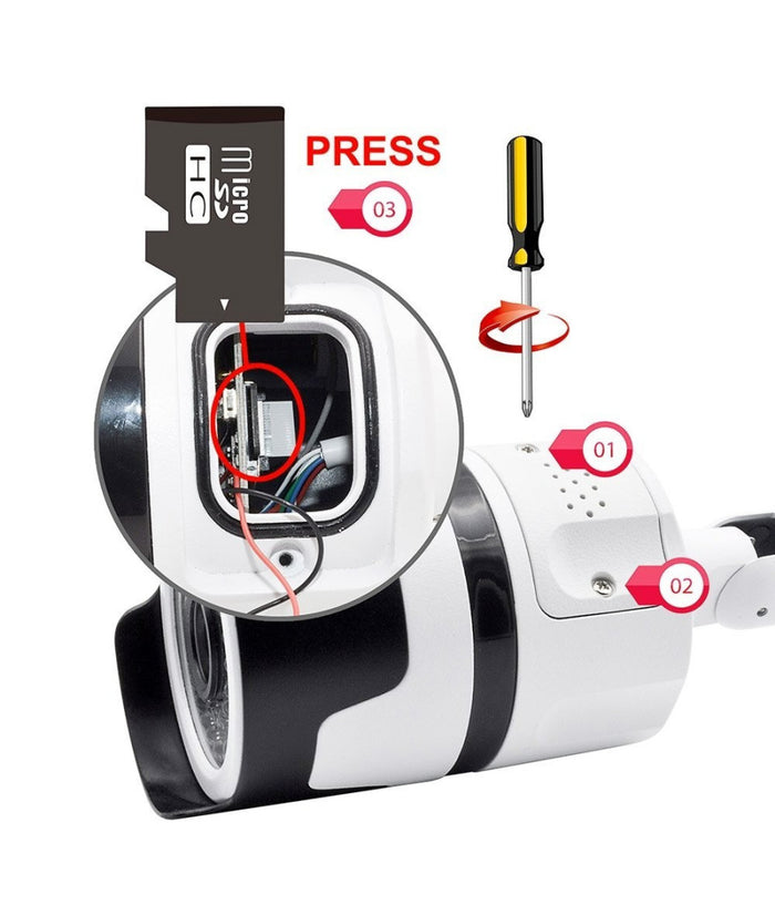 Telecamera Ip Camera Hd Wireless Led Ir Infrarossi Ipcam Tf 36 Led Esterno         