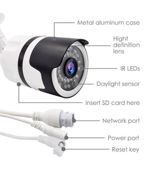 Telecamera Ip Camera Hd Wireless Led Ir Infrarossi Ipcam Tf 36 Led Esterno         