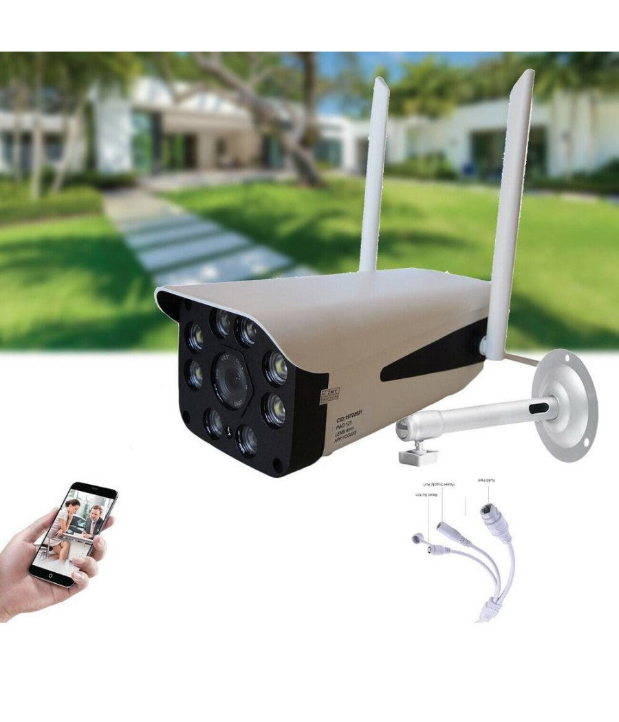 Telecamera Ip P2p Camera Wireless 8 Led Infrarossi 4mm 3mpx Voice Tf Js968rp         