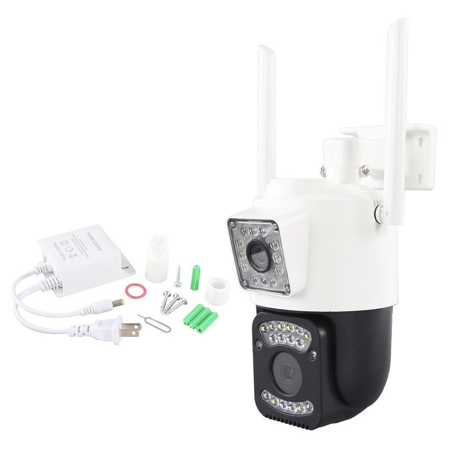 Telecamera IP WiFi con doppio obiettivo 2MP 1080p INFRAROSSI IP65 BD-JQ918AH - ZENCOCCO