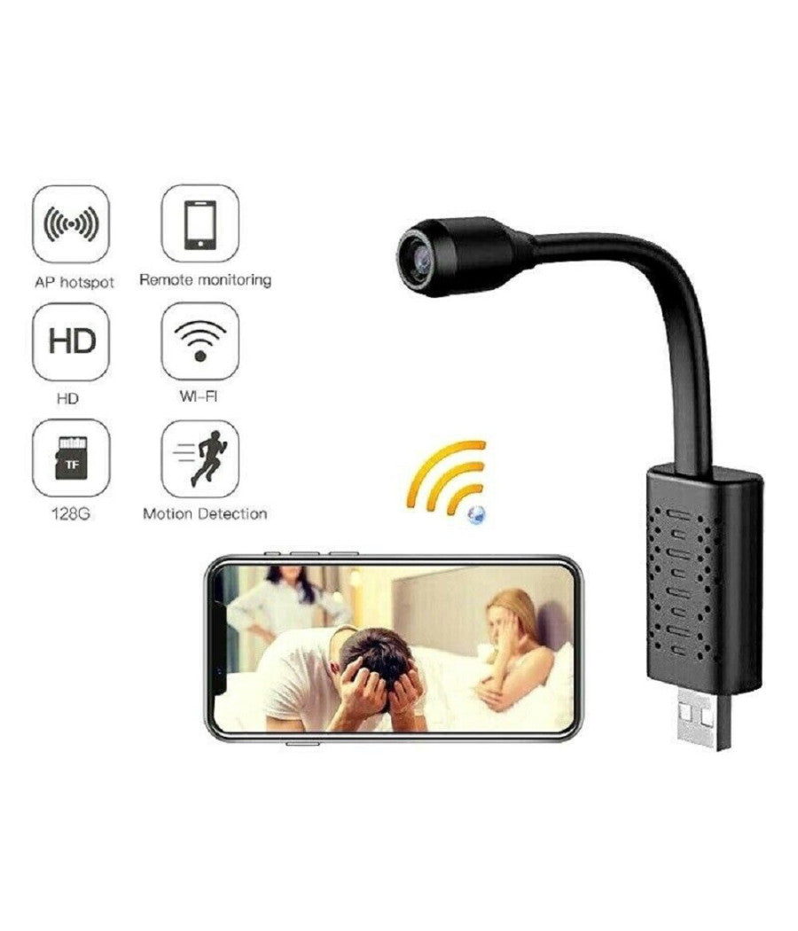 Telecamera Microspia Spia Wifi Micro Camera Ip Nascosta Spy Cam Alta Risoluzione         