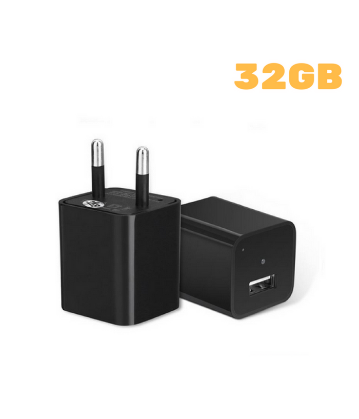 Telecamera Nascosta Spycam Caricatore Batteria Smartphone Adattatore Usb 32gb Hd         