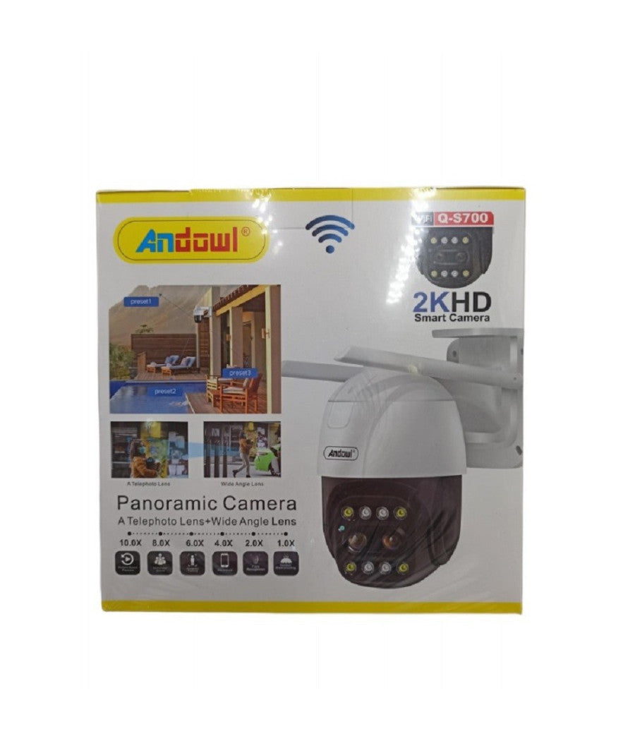 Telecamera Panoramica Di Sicurezza Ip 2khd Wifi Ai Dome 360° Impermeabile Q-s700         