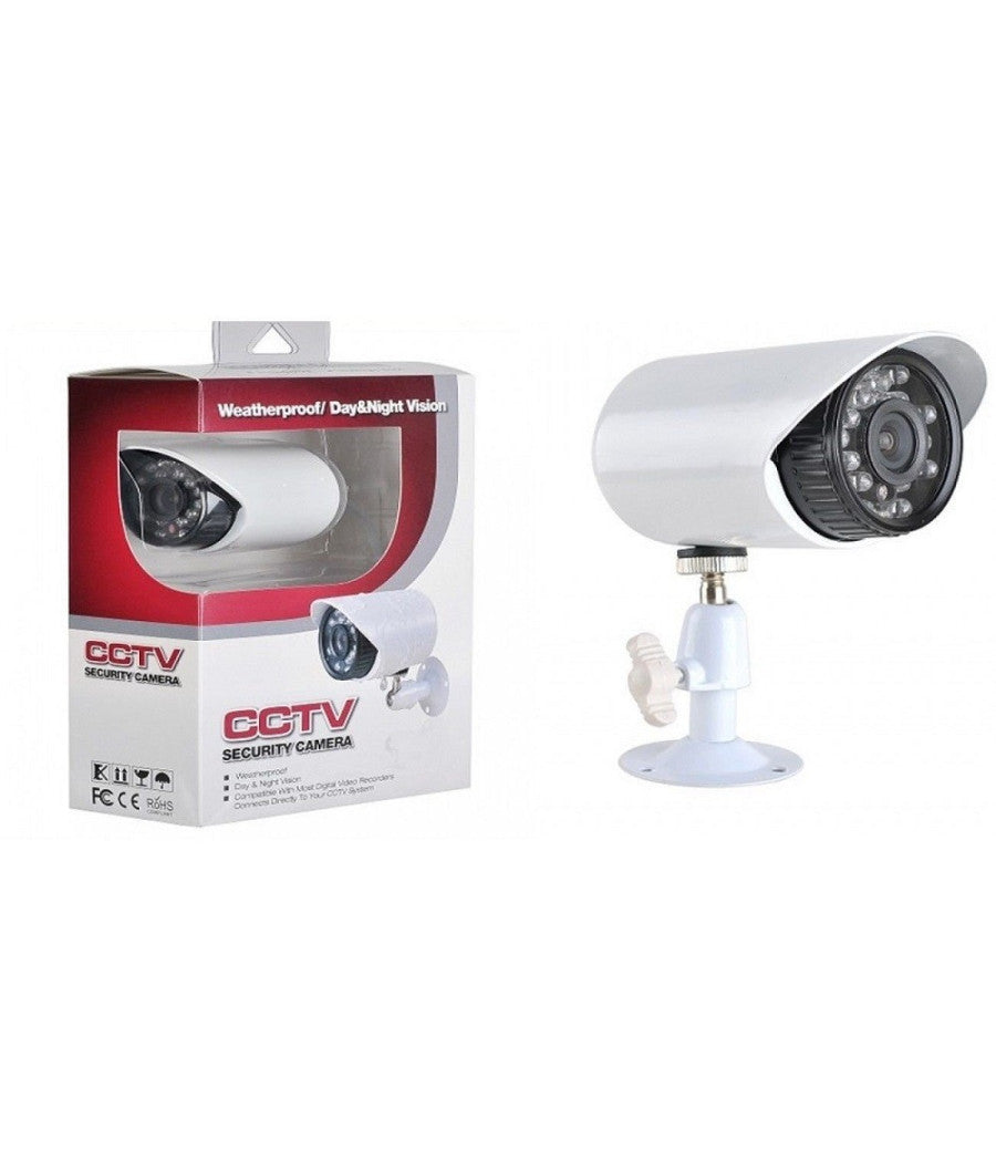 Telecamera Per Kit Videosorveglianza Waterproof 24 Led 3,6mm Infrarossi Cavo 18m         