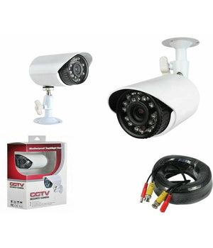 Telecamera Per Kit Videosorveglianza Waterproof 24 Led 3,6mm Infrarossi Cavo 18m         