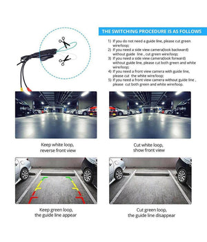 Telecamera Per Retromarcia Auto 600cm 1080p Hd Visione Notturna Infrarossi Q-dc3         