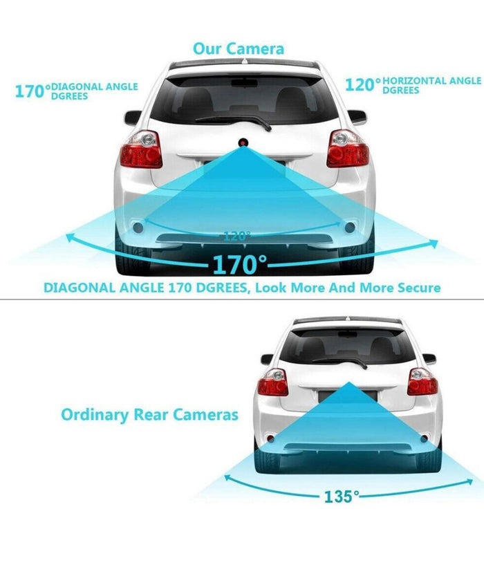Telecamera Per Retromarcia Auto 600cm 1080p Hd Visione Notturna Infrarossi Q-dc3         
