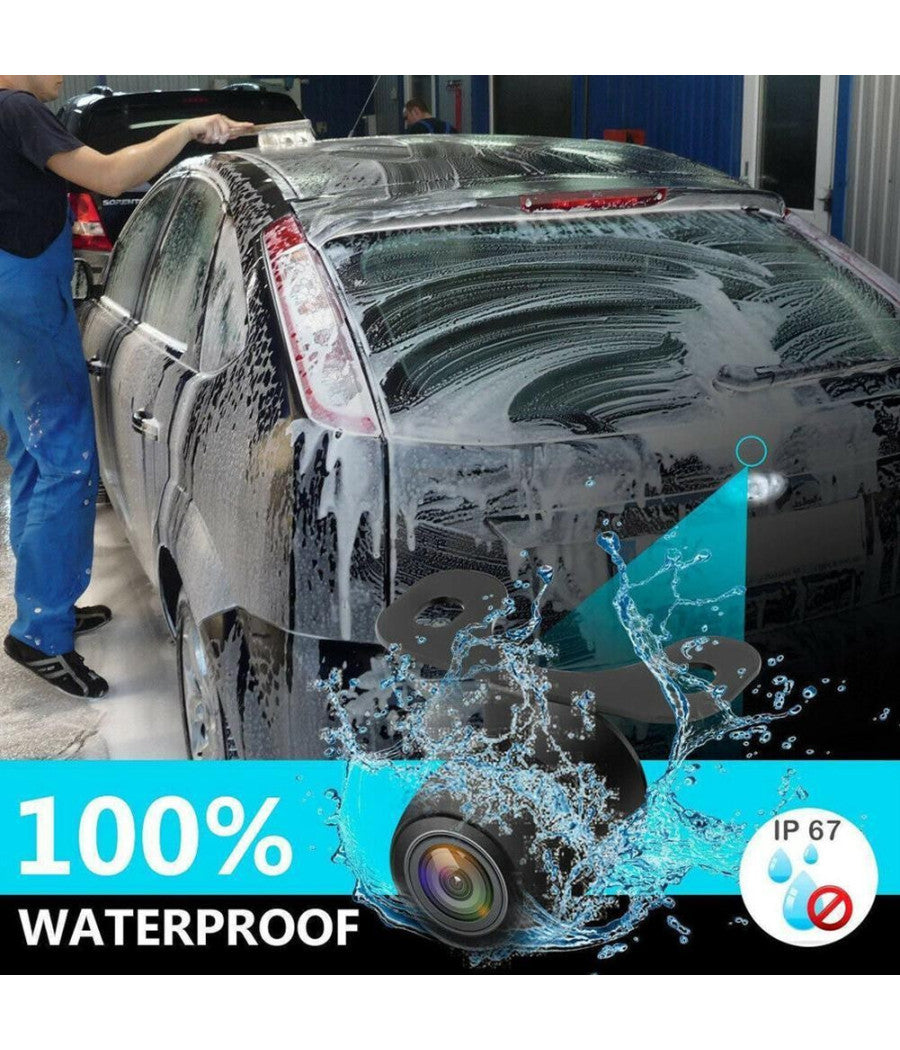 Telecamera Per Retromarcia Auto 600cm 1080p Hd Visione Notturna Infrarossi Q-dc3         