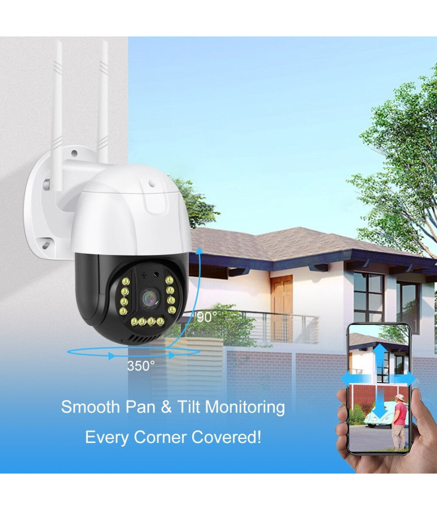 Telecamera Ptz Panoramica Smart Ip 1080p Q-s902 Wifi 2k Hd Sorveglianza Sicurezza         