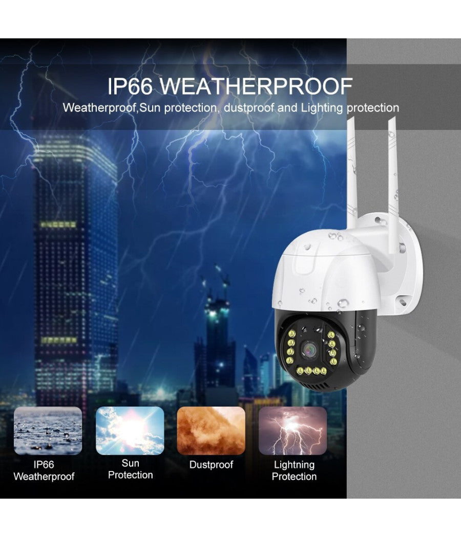 Telecamera Ptz Panoramica Smart Ip 1080p Q-s902 Wifi 2k Hd Sorveglianza Sicurezza         