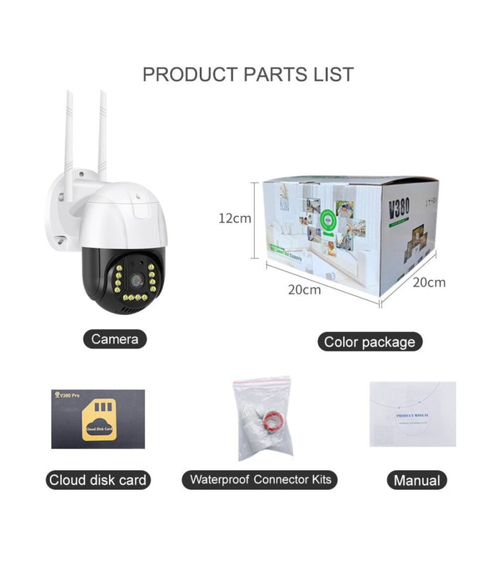 Telecamera Ptz Panoramica Smart Ip 1080p Q-s902 Wifi 2k Hd Sorveglianza Sicurezza         