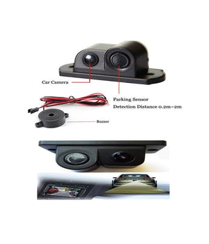 Telecamera Retromarcia Con Sensore Di Parcheggio 2 In 1 Angolo 170° Notturna         