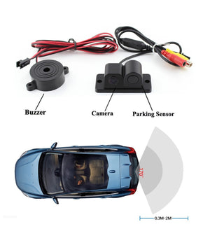 Telecamera Retromarcia Con Sensore Di Parcheggio 2 In 1 Angolo 170° Notturna         