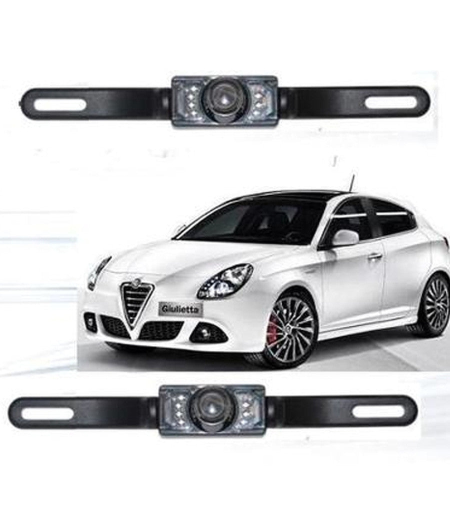 Telecamera Retromarcia Retrocamera Auto Camper 7 Led Con Filo Colori         