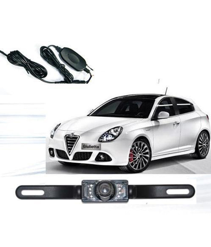 Telecamera Retromarcia Retrocamera Auto Camper 7 Led Wireless Infrarossi Colori         