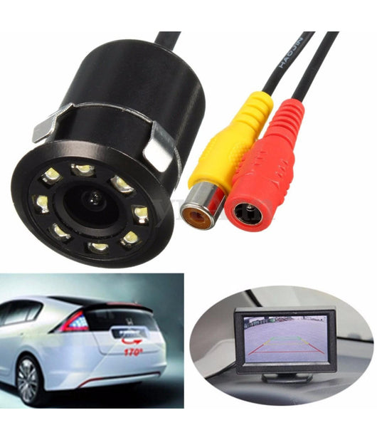 Telecamera Retromarcia Retrocamera Auto Camper Suv 9 Led Con Filo Colori Lm-728t         