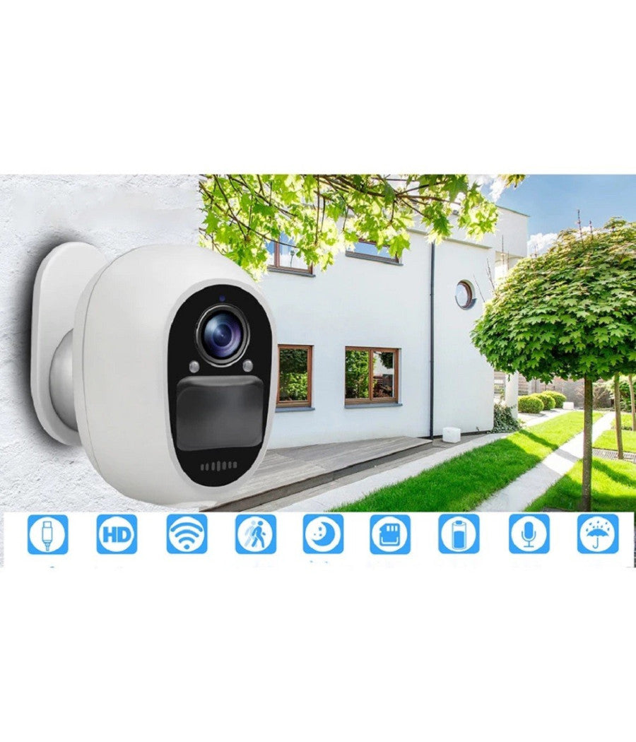 Telecamera Sorveglianza Ip Wifi Impermeabile Visione Notturna Hd Esterni Q-s703         