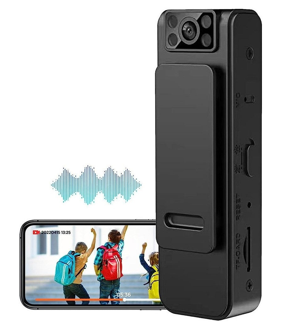 Telecamera Spia Microcamera Infrarossi Bodycam Visione Notturna Registratore         