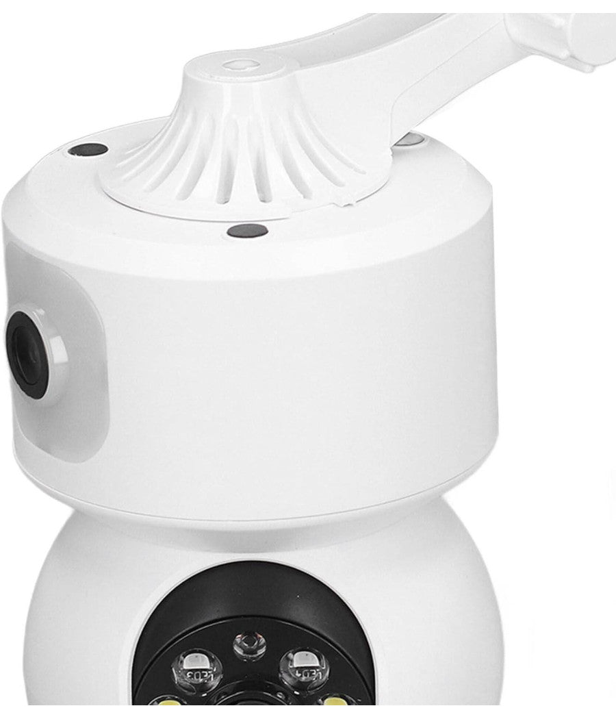 Telecamera Wi-fi Doppia Videocamera Di Sorveglianza Motorizzata 360° Ip44 App         