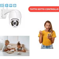 Telecamera Wi-Fi Esterna, Videocamera Di Sorveglianza 1080IP Ptz 360°