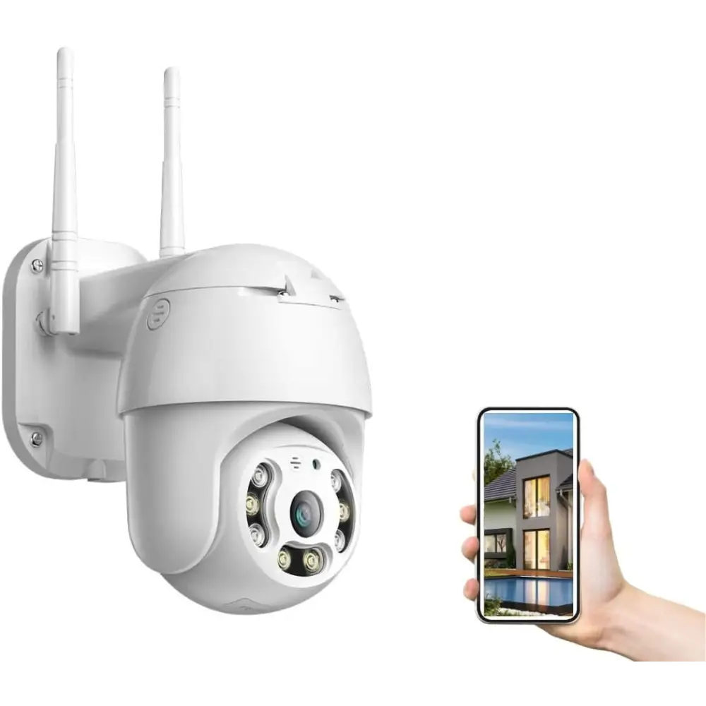 Telecamera Wi-Fi Esterna, Videocamera Di Sorveglianza 1080IP Ptz 360°