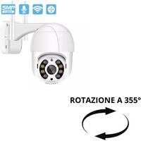 Telecamera Wi-Fi Esterna, Videocamera Di Sorveglianza 1080IP Ptz 360°