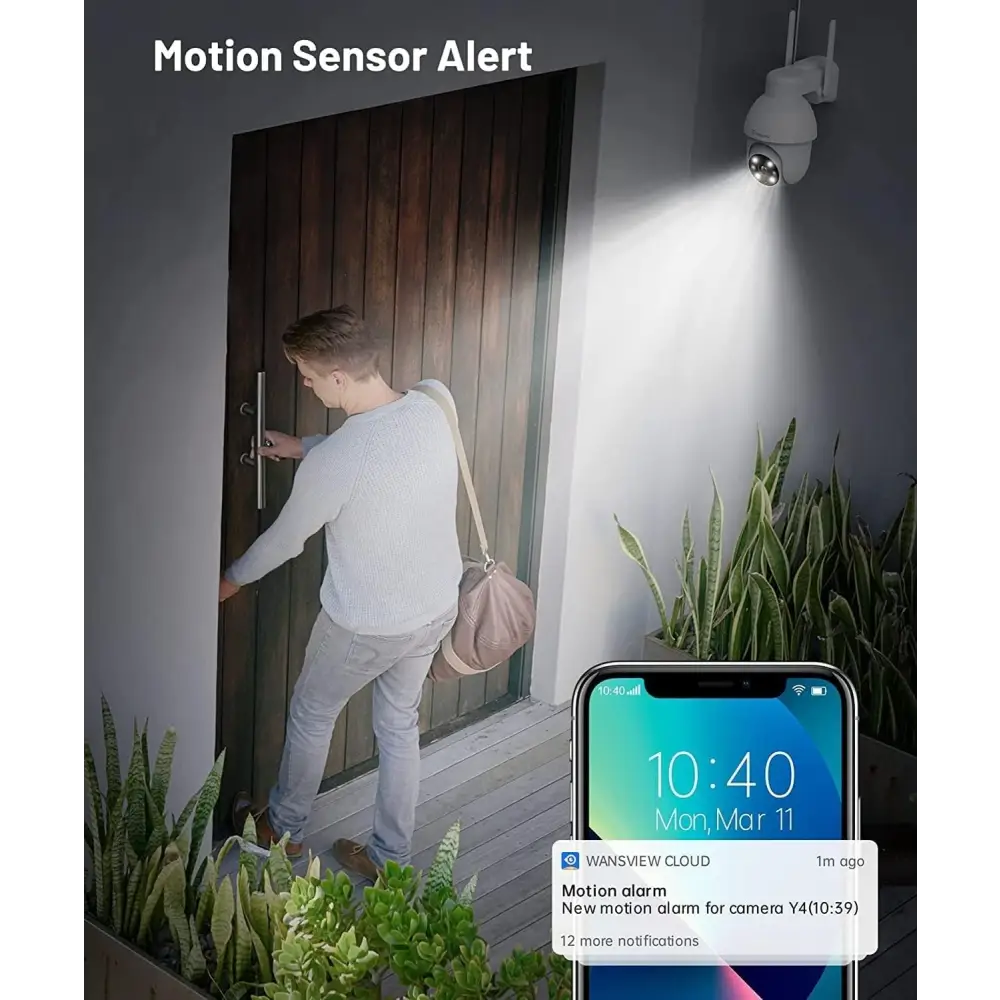 Telecamera Wi-Fi Esterna, Videocamera Di Sorveglianza 1080IP Ptz 360°