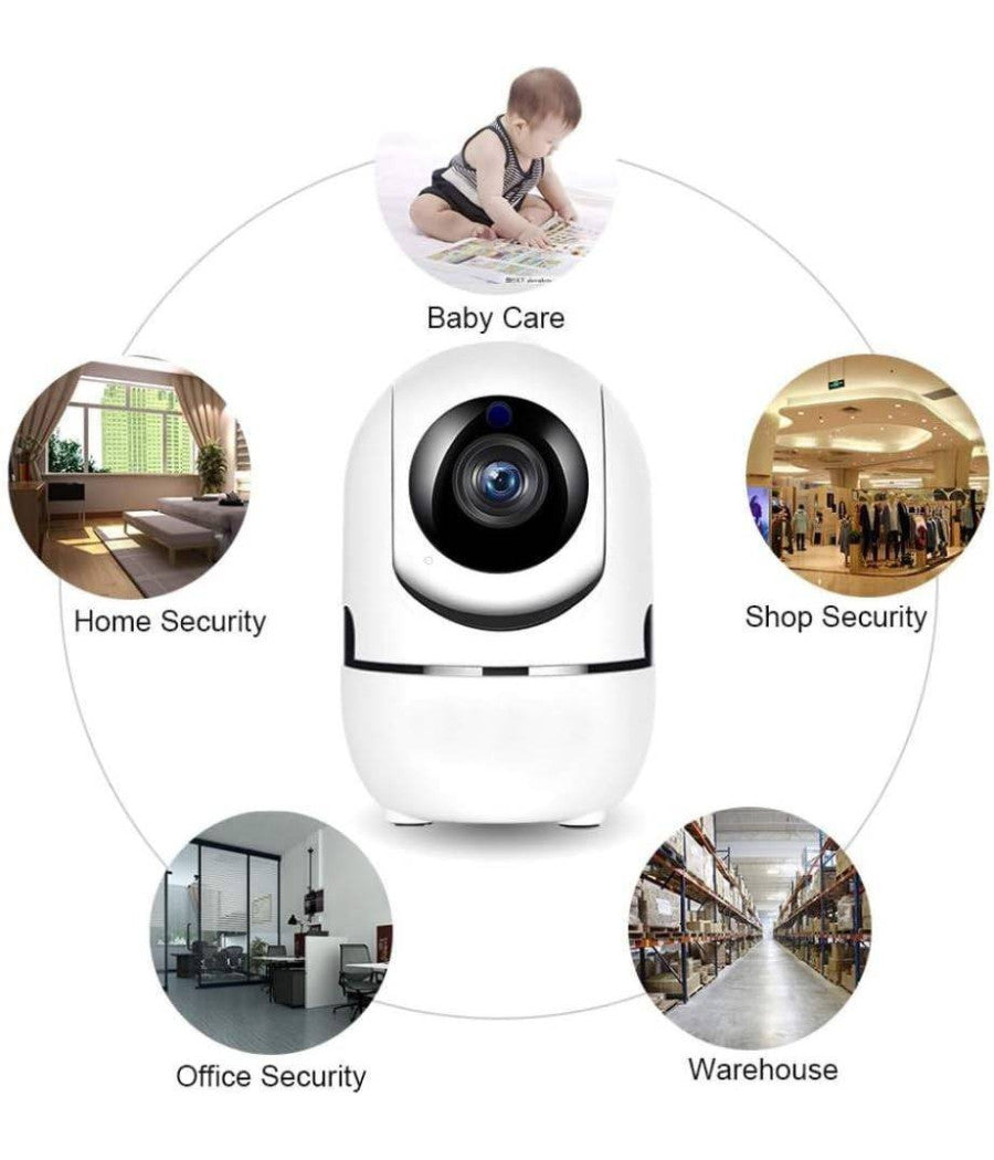 Telecamera Wi-fi Videocamera Di Sorveglianza Rotazione 360° Ip Cam Baby Monitor         