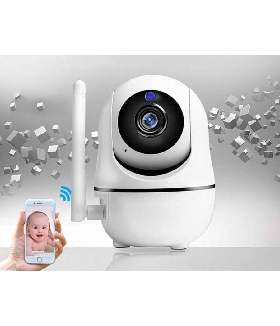 Telecamera Wi-fi Videocamera Di Sorveglianza Rotazione 360° Ip Cam Baby Monitor         