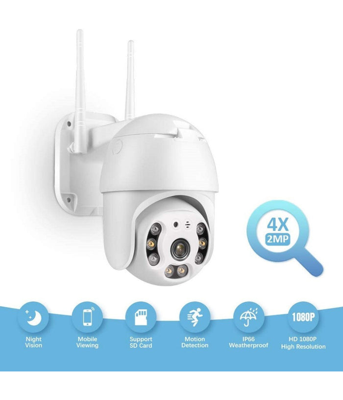 Telecamera Wifi Dome Ptz Ip Camera Sorveglianza 1080p 2mp Audio Bidirezionale         