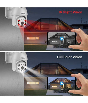 Telecamera Wifi Dome Ptz Ip Camera Sorveglianza 1080p 2mp Audio Bidirezionale         