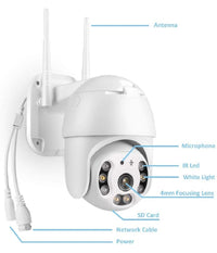 Telecamera Wifi Dome Ptz Ip Camera Sorveglianza 1080p 2mp Audio Bidirezionale         