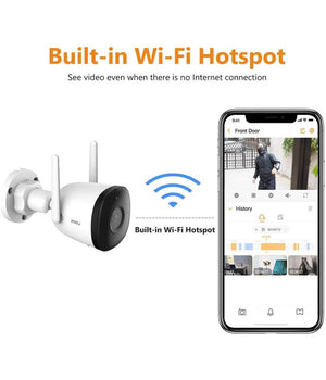 Telecamera Wifi Esterna 1080p Ip67 Visione Notturna 30mt Compatibile Con Alexa         