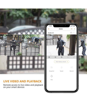 Telecamera Wifi Esterna 1080p Ip67 Visione Notturna 30mt Compatibile Con Alexa         