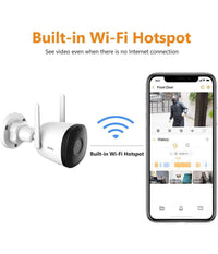 Telecamera Wifi Esterna 1080p Ip67 Visione Notturna 30mt Compatibile Con Alexa         