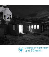 Telecamera Wifi Esterna Senza Fili 5mp Ptz Ip Dome Sorveglianza 5 X Zoom Ottico         