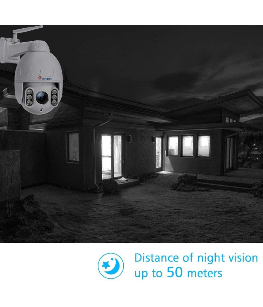 Telecamera Wifi Esterna Senza Fili 5mp Ptz Ip Dome Sorveglianza 5 X Zoom Ottico         