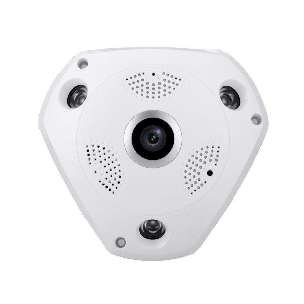 Trade Shop - Telecamera Wifi Panoramica Ip Grandangolo 360° Vrcam Fisheye 4 Telecamere In 1 -