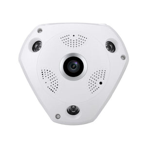 Trade Shop - Telecamera Wifi Panoramica Ip Grandangolo 360° Vrcam Fisheye 4 Telecamere In 1 -