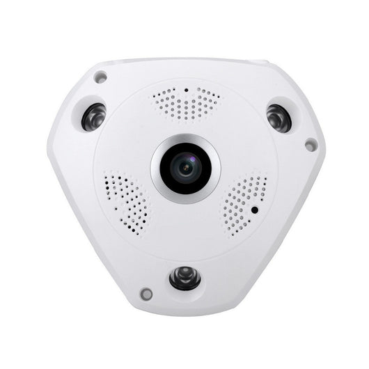 Trade Shop - Telecamera Wifi Panoramica Ip Grandangolo 360° Vrcam Fisheye 4 Telecamere In 1 -