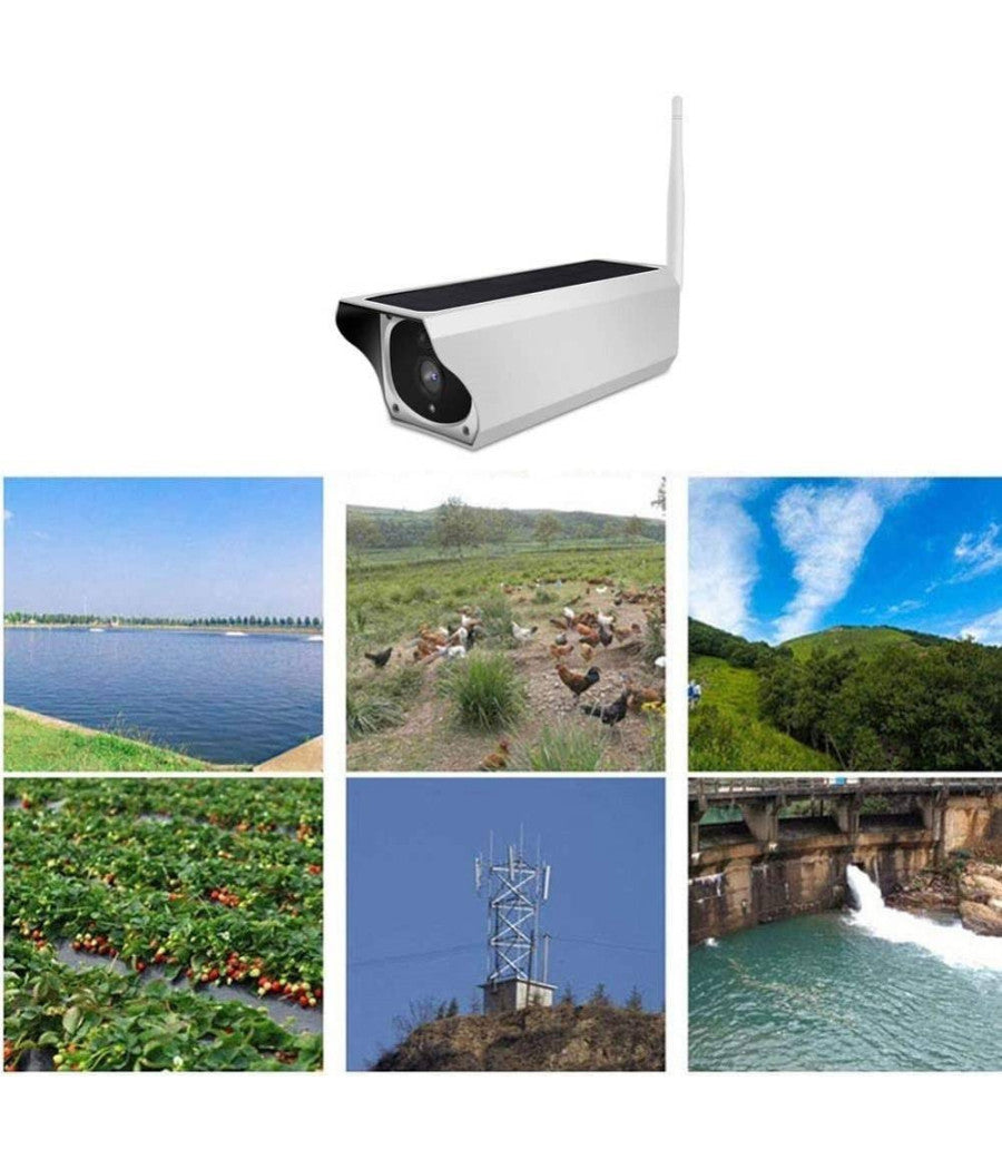 Telecamera Wifi Per Esterni Con Pannello Solare Per Utilizzo Continuo Cw489         