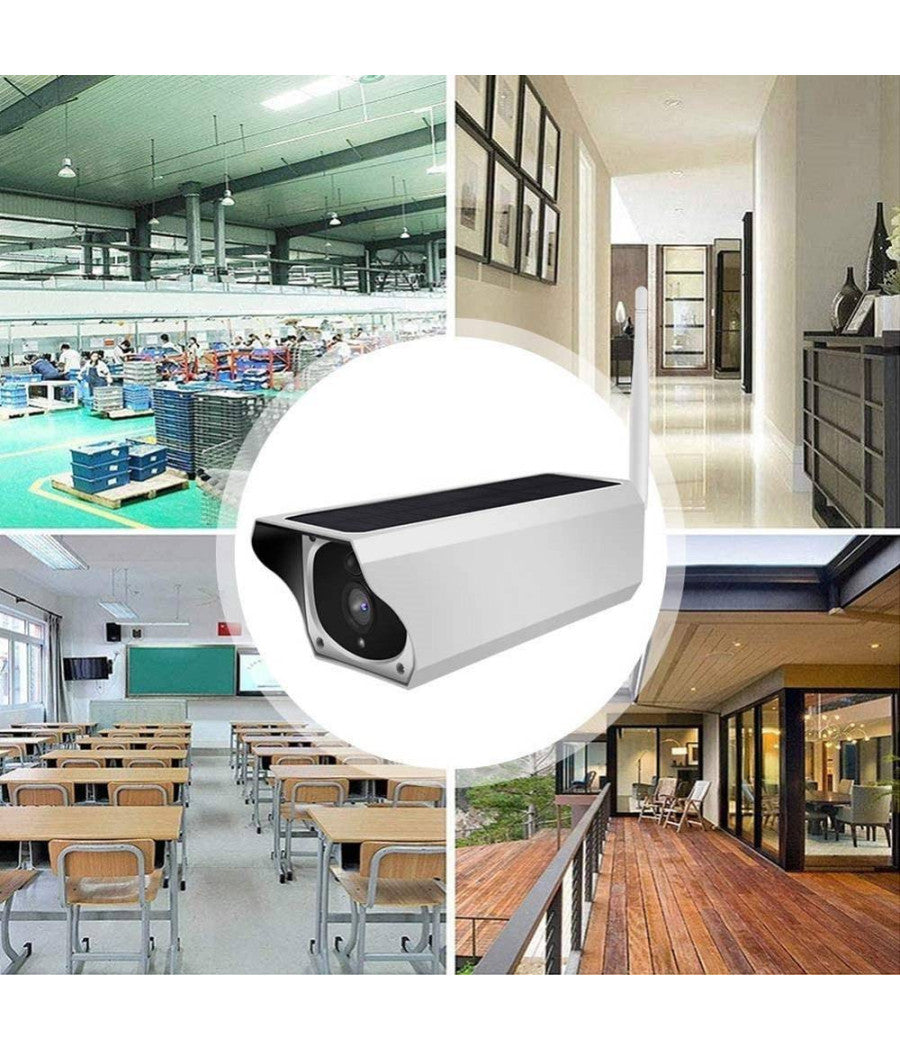 Telecamera Wifi Per Esterni Con Pannello Solare Per Utilizzo Continuo Cw489         