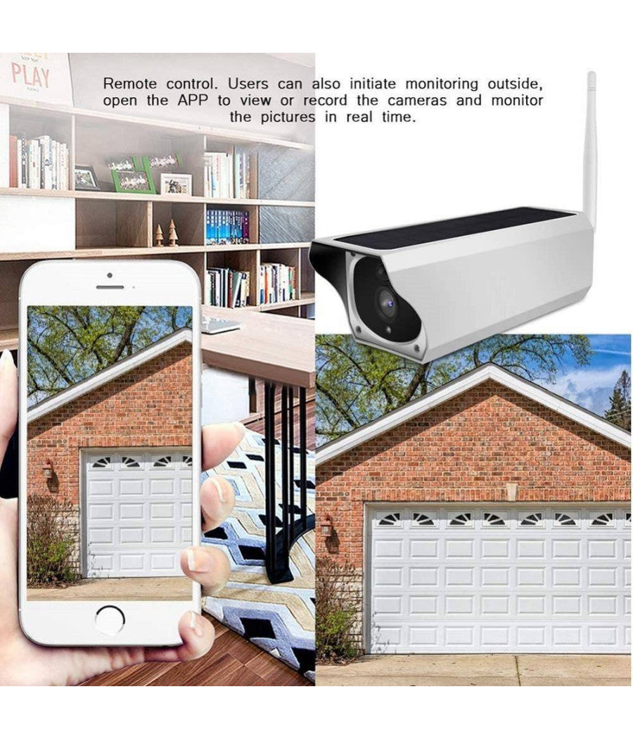 Telecamera Wifi Per Esterni Con Pannello Solare Per Utilizzo Continuo Cw489         