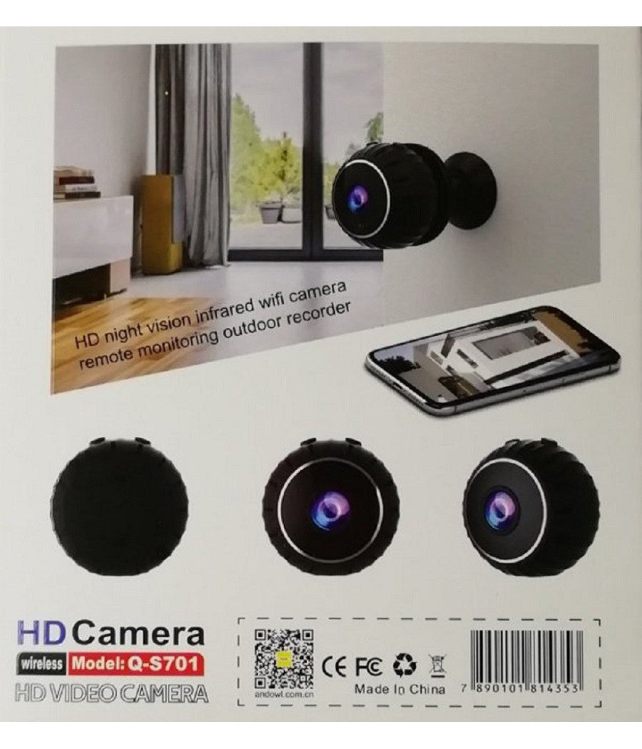 Telecamera Wireless Camera Hd Smart Life Q-s701 Ricaricabile Casa Interni Esterni         