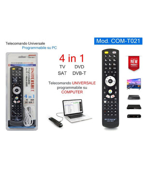Telecomando Universale 4in1 Tv Dvd Sat Dvb-t Programmabile Da Computer Com-t021         