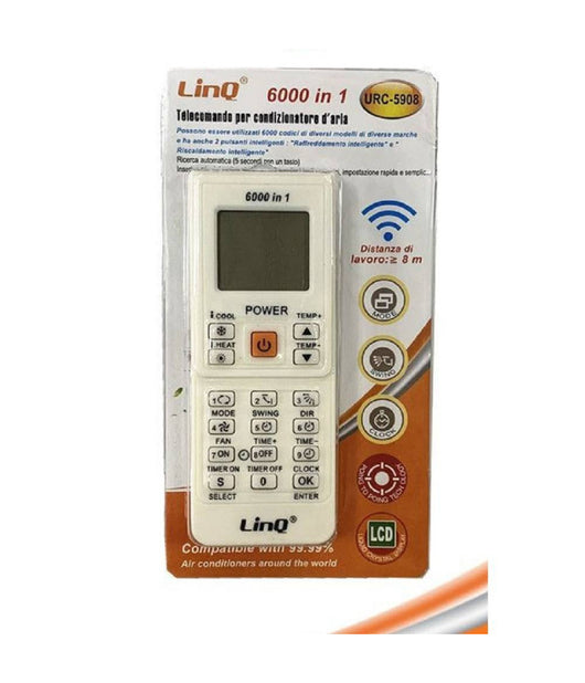 Telecomando Universale Compatibile Per Condizionatori D'aria 6000 In 1 Urc-5908         
