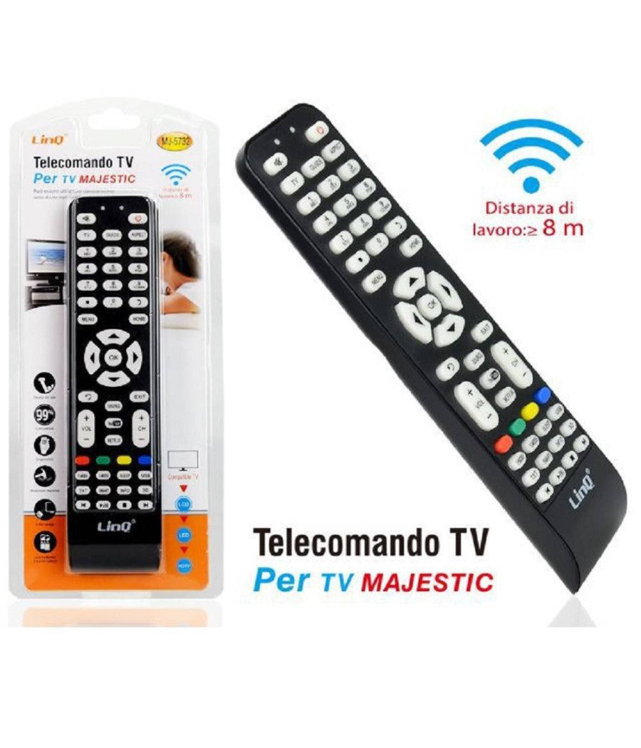 Telecomando Universale Per Tv Majestic Led Lcd Universal Remote Control Mj-5732         