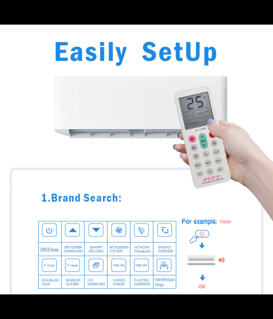 Telecomando Universale Sostitutivo Condizionatore D'aria Climatizzatore Q-yk1058         
